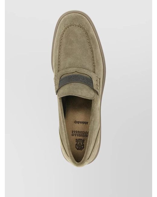 Brunello Cucinelli Natural Leather Loafers