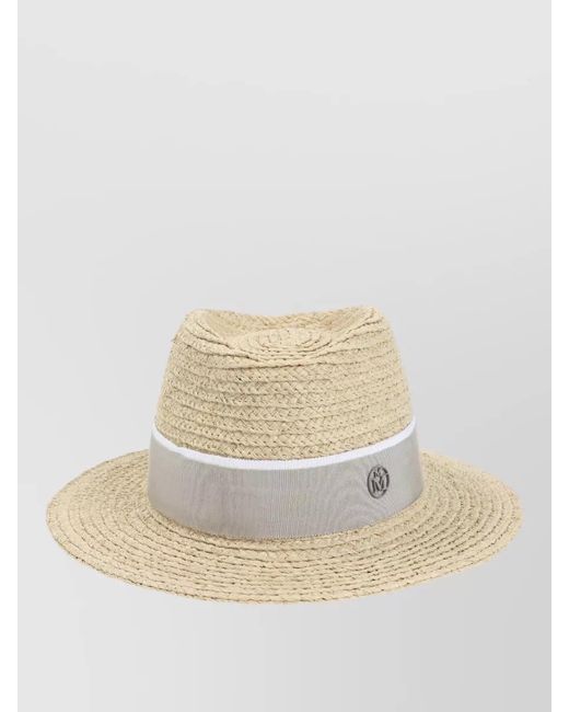 Maison Michel Natural Raffia Fedora Hat