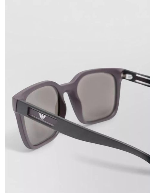 Emporio Armani Gray Rectangular Frame Tinted Lens Sunglasses