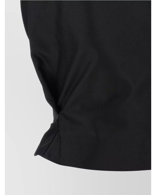 Magda Butrym Black Cotton Strapless Bustier Top
