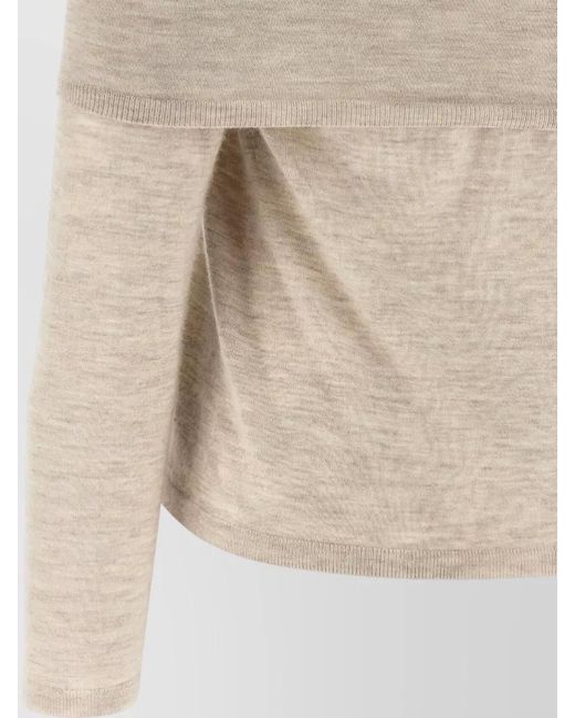 Max Mara Natural Cashmere Boat Neck Long-Sleeve Sweater
