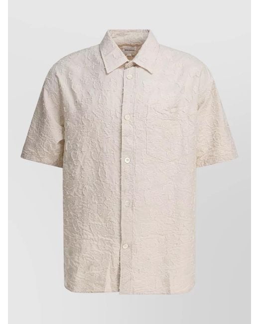 Norse Projects Natural Ole Fil Coupe Short Sleeve Shirt for men