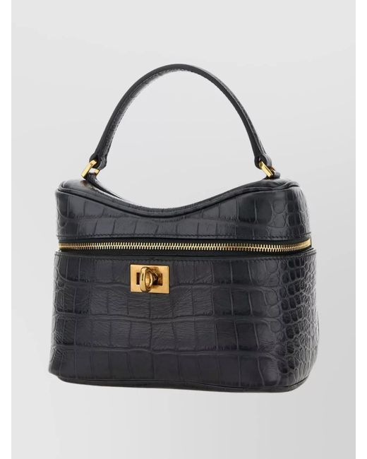Balenciaga Black Rodeo Calf Leather Shoulder Bag