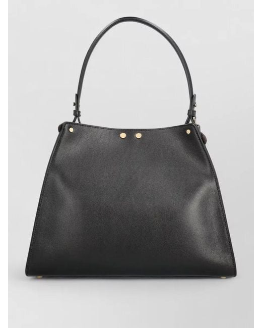 Fendi Black Structured Tote Bag Top Handle Hardware