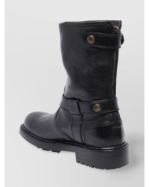 Dolce & Gabbana Black Leather Ankle Boots for men
