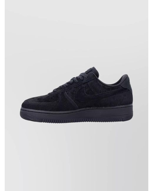 Nike Blue Calf Hair Leather Low-Top Sneakers