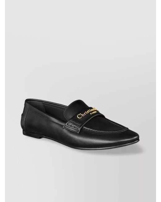 Dior Black Leather Loafers