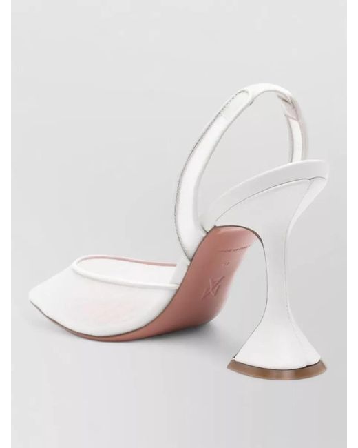 AMINA MUADDI Pink Holli Mesh Slingback Pumps High Heel