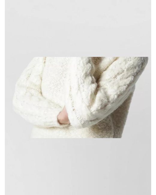Isabel Marant Blue Cable Knit Lightweight Relaxed Fit Knitwear