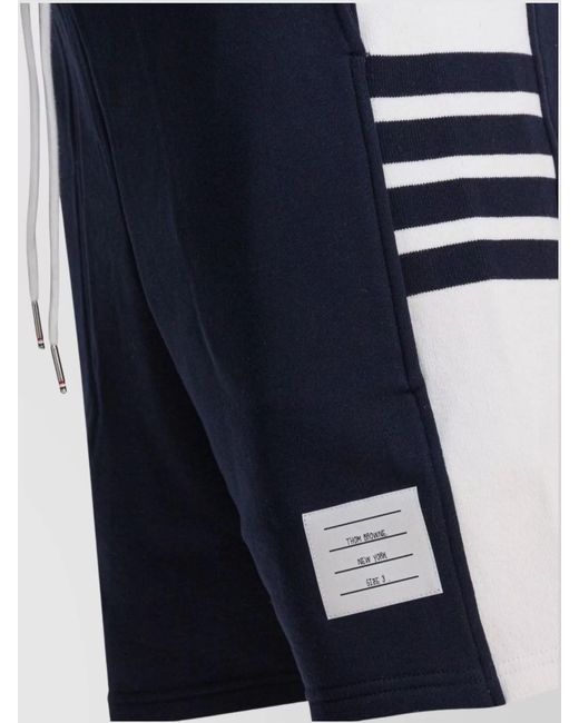 Thom Browne Blue Cotton Chino Shorts for men