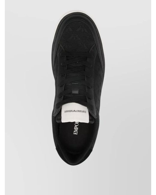 Emporio Armani Multicolor Canvas Low-Top Sneakers for men