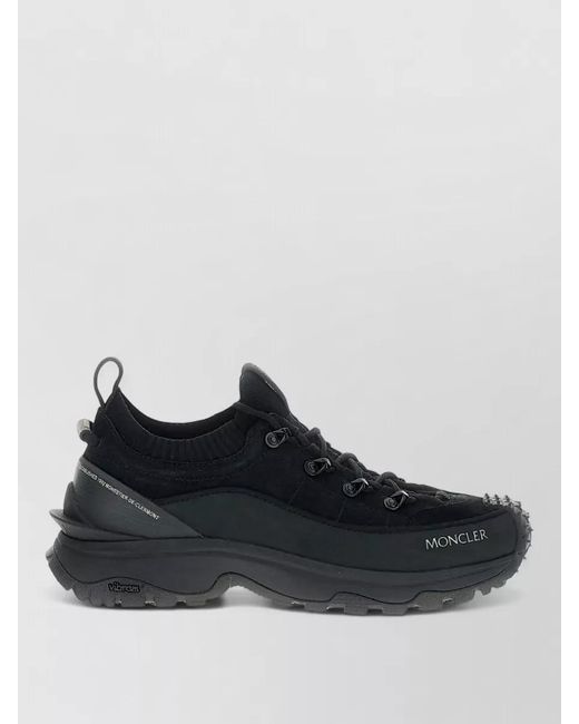Moncler Black Trailgrip Lite3 Suede Nubuck Mesh Sneaker for men