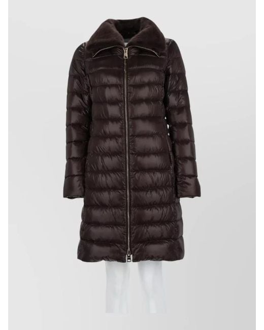 Herno Black Quilted Puffer Parka Coat