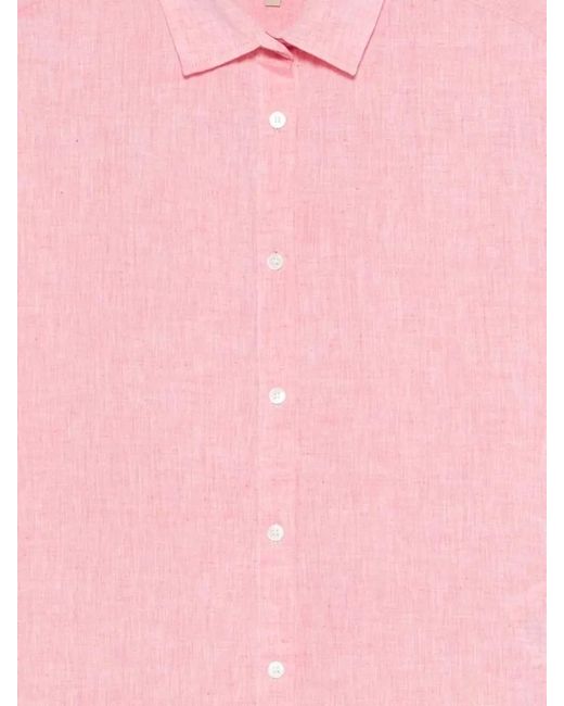 Woolrich Pink Linen Boyfriend Shirt