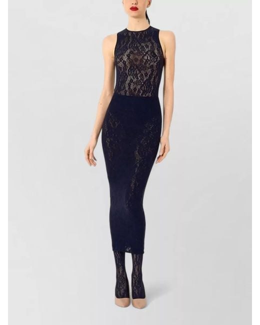 Wolford Black Infinite Rose Lace Thong Bodysuit