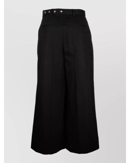 Céline Black High Waist Tailored Wide Leg Pants
