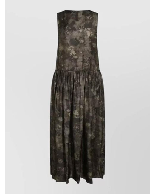Uma Wang Multicolor Polka Dot Midi Dress Moulay Print