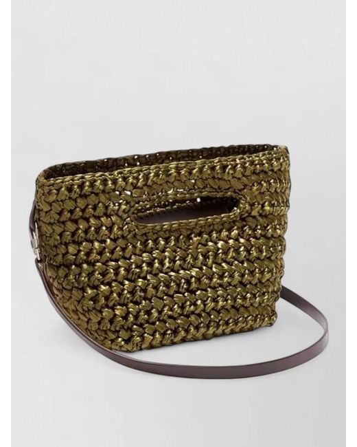 The Attico Metallic Via Dei Giardini 15 Mediterranean Raffia Tote