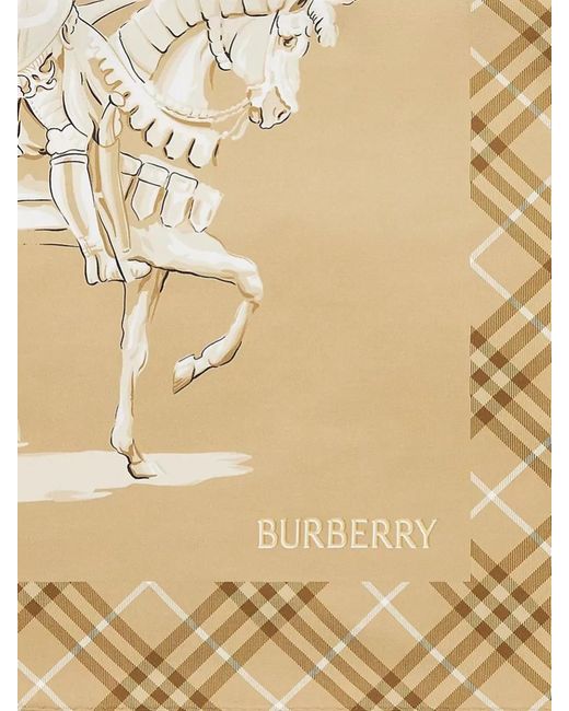 Burberry Natural Silk Square Scarf