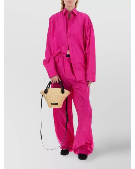 Balenciaga Metallic Mini Straw Beach Bag