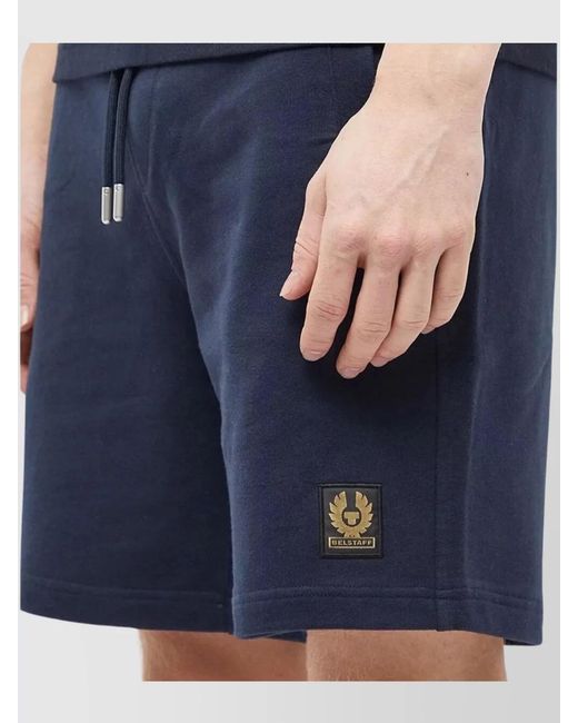Belstaff Blue Cotton Deck Shorts for men
