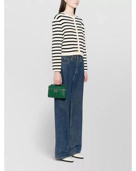Tory Burch Green Slim Top Handle Crossbody Bag