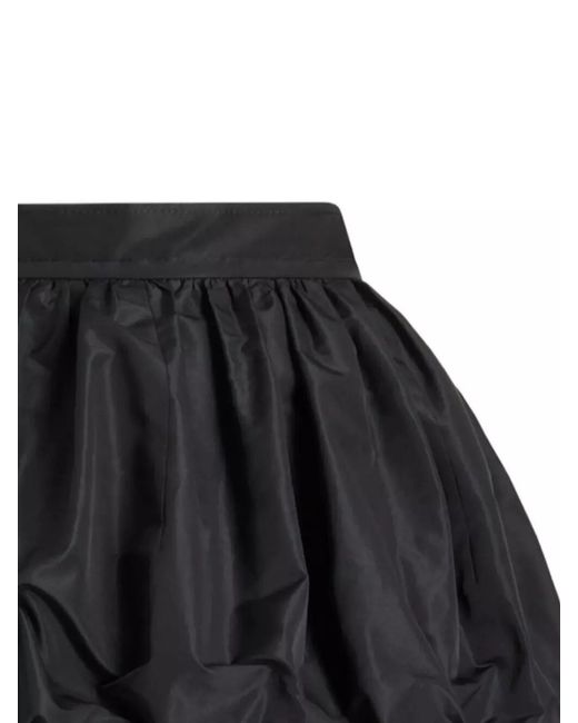 Patou Black Recycled Polyester Mini Full Skirt