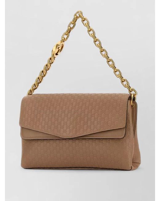 Gucci Natural Medium Leather Clutch Bag