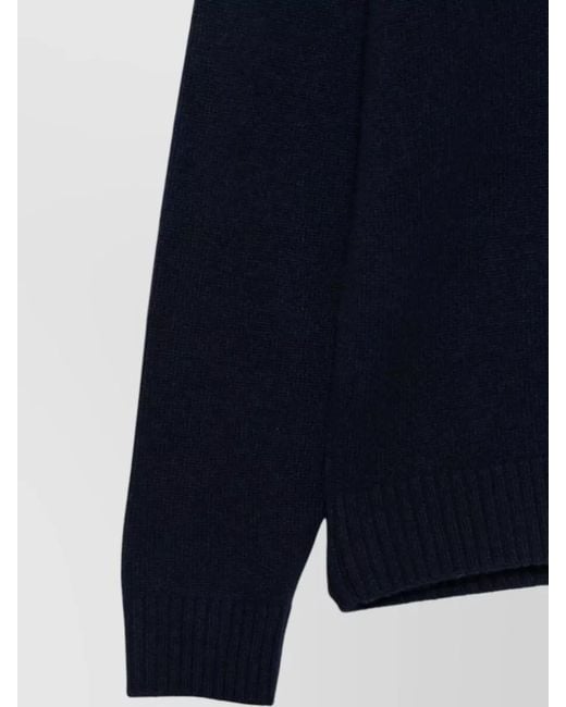 Aspesi Blue Wool Crewneck Jumper for men