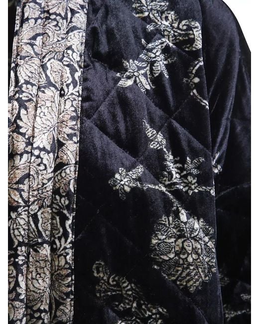 Pierre Louis Mascia Blue Padded Kimono Cape