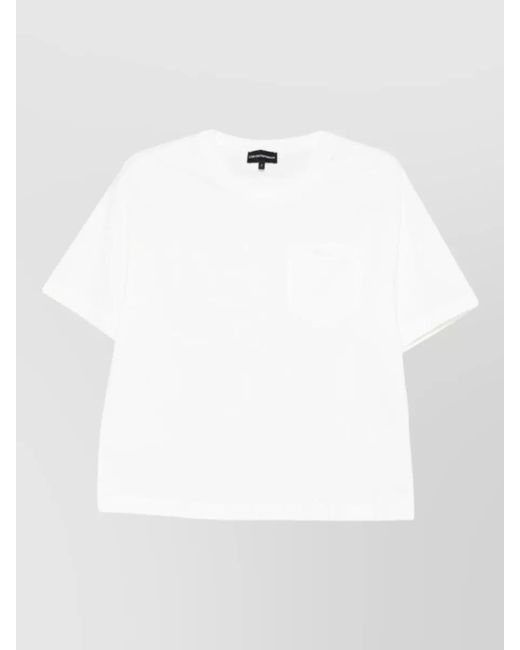 Emporio Armani White Cotton Short-Sleeve T-Shirt