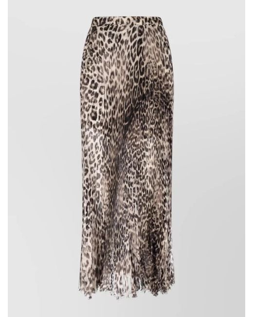 Ermanno Scervino Multicolor Silk Pleated Midi Skirt