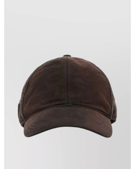 Prada Brown Cotton Baseball Cap for men