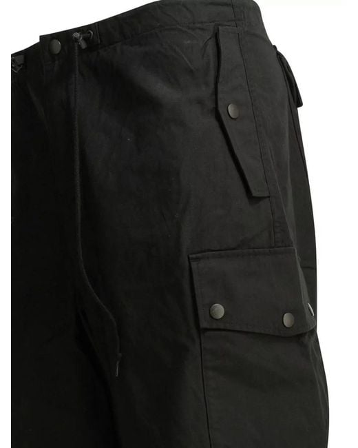 Needles Black Cotton Cargo Shorts for men