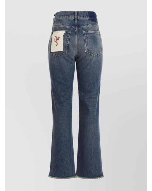 Golden Goose Deluxe Brand Blue Flared Trousers