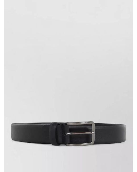 SAIT Gray Saffiano Leather Belt Adjustable Metal Buckle for men