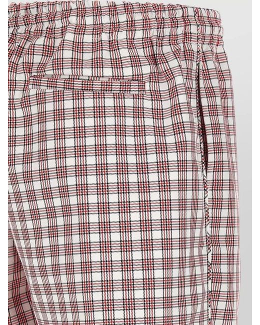 Willy Chavarria Multicolor Checked Wide-Leg Tailored Shorts for men