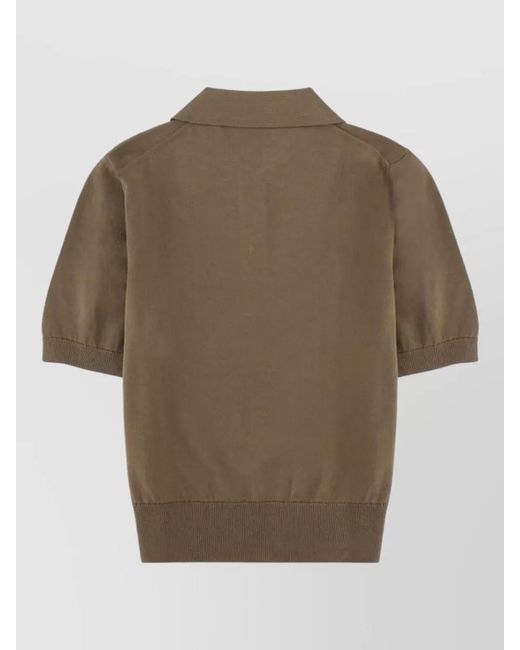 A.P.C. Brown Polo Top