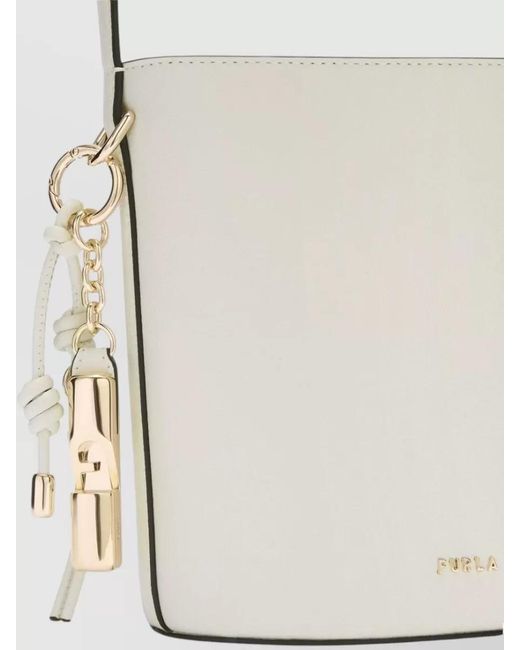 Furla Natural Bucket Bag Adjustable Strap Tone Hardware