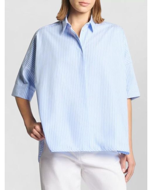 Fay Blue Striped Cotton Shirt