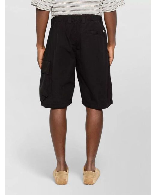 C P Company Black Ripstop Cargo Bermuda Shorts Multiple Pockets for men
