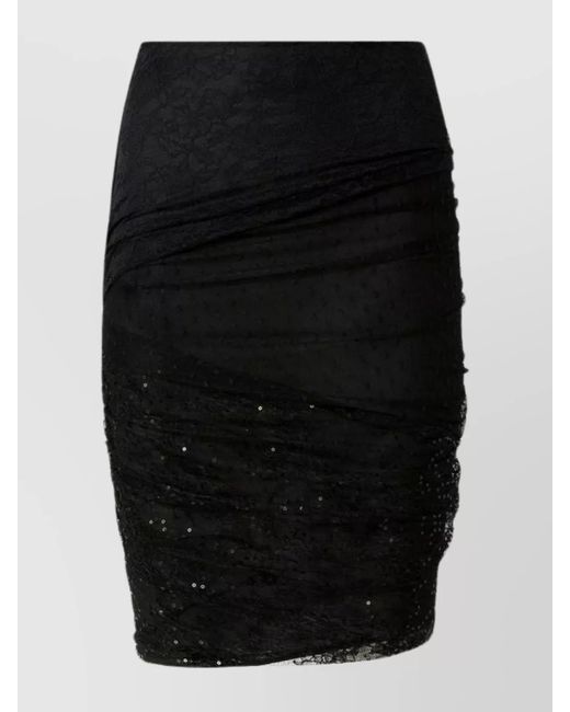 Pinko Black Fitted Skirt