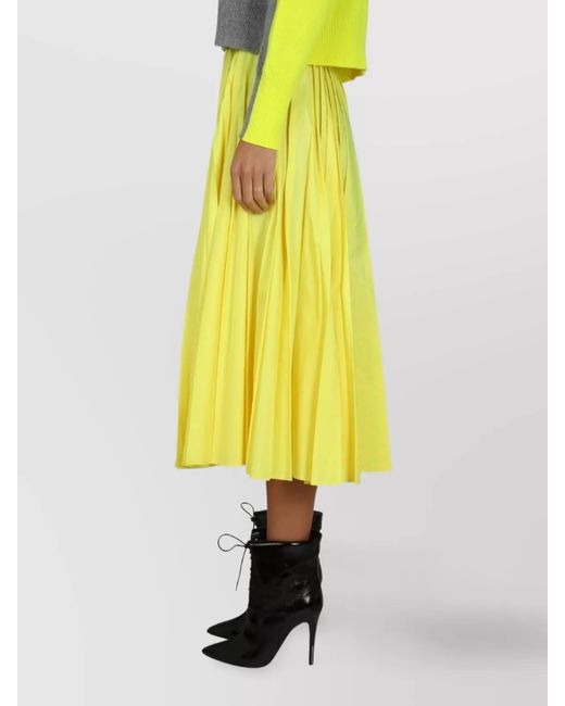 Philosophy Yellow Pleated Skirt