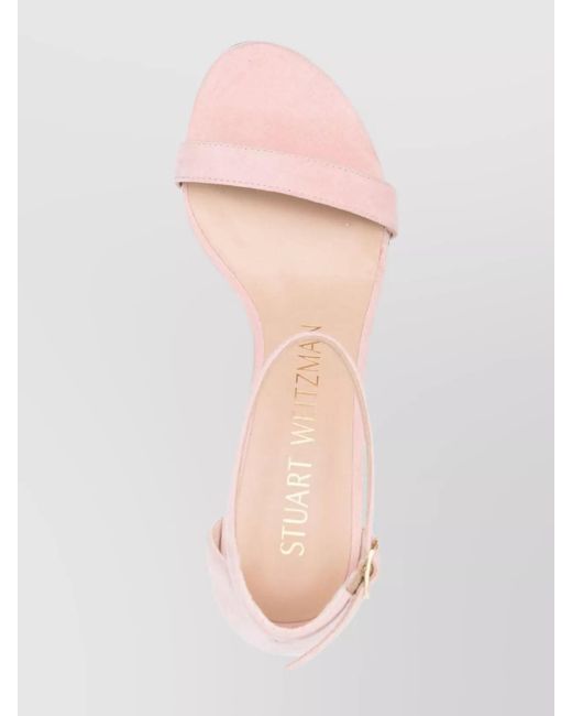 Stuart Weitzman Pink Suede Leather Sandals