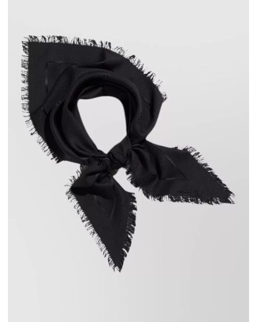 Gucci Black Silk Wool Jacquard Shawl