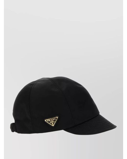 Prada Black Recycled Nylon Baseball Cap
