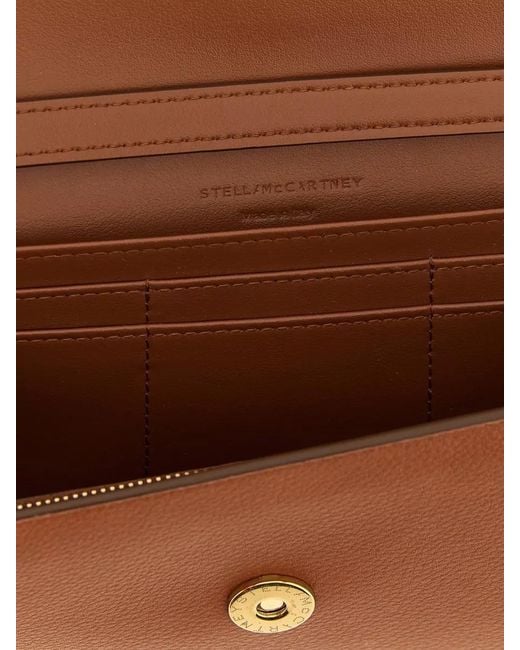 Stella McCartney Brown Ryder Wallet Chain Bag Detachable Strap