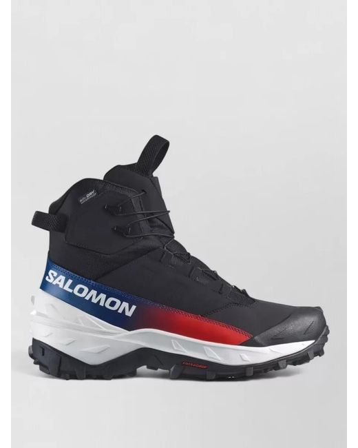 Salomon Blue Silk Ankle Boot High Top Pull Tab