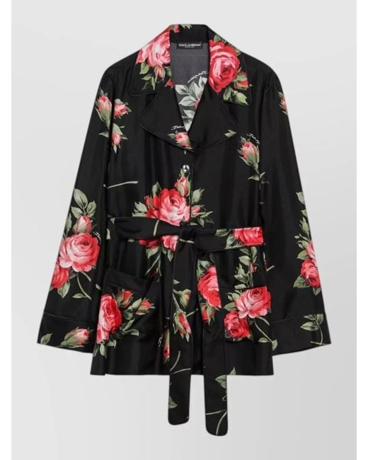 Dolce & Gabbana Multicolor Silk Floral Print Long Sleeve Shirt