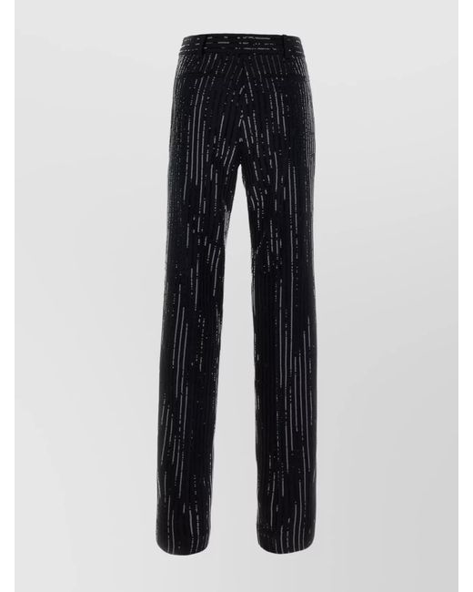 Michael Kors Blue Sequined Triacetate Blend Pant